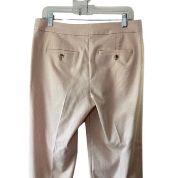 Ann Taylor LOFT Pink & White Check Print Cropped Pants Women's Size 6 - Picture 5 of 6